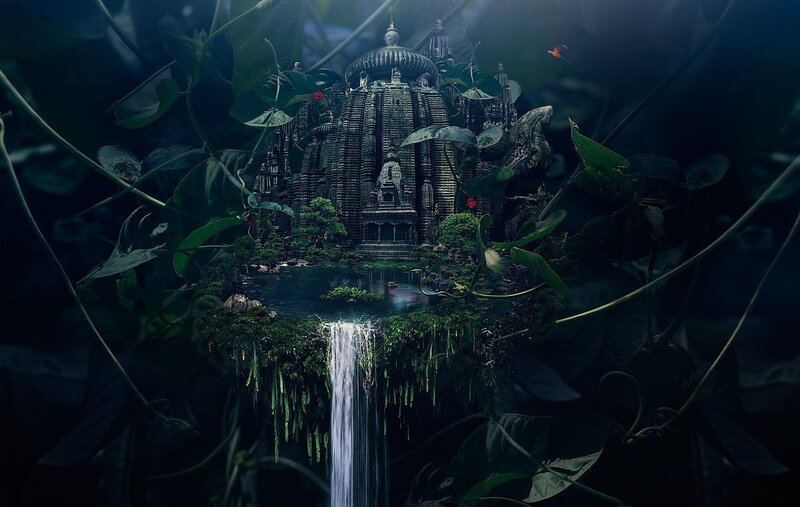 ancient temple in jungle