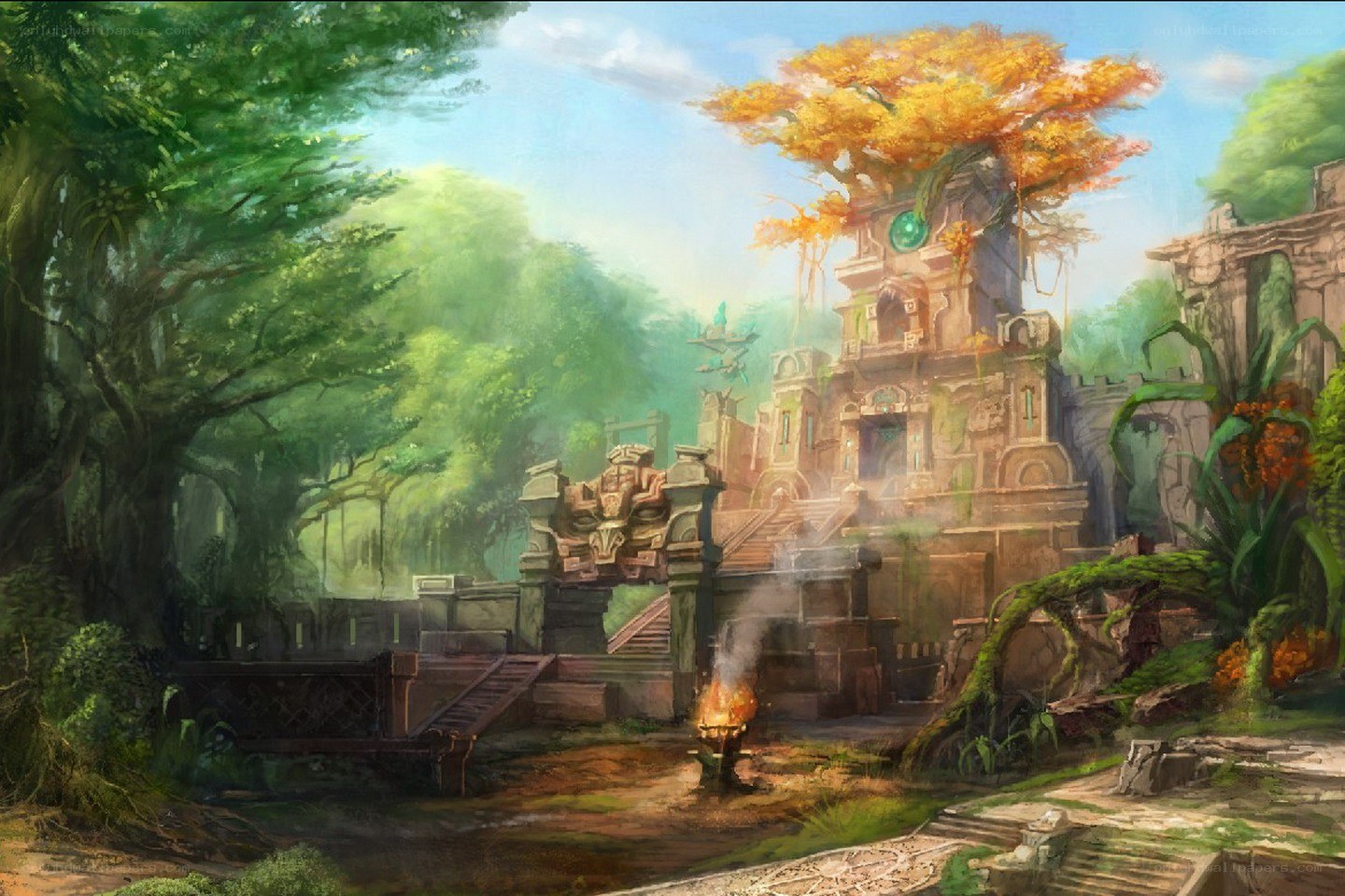 ancient temple in jungle