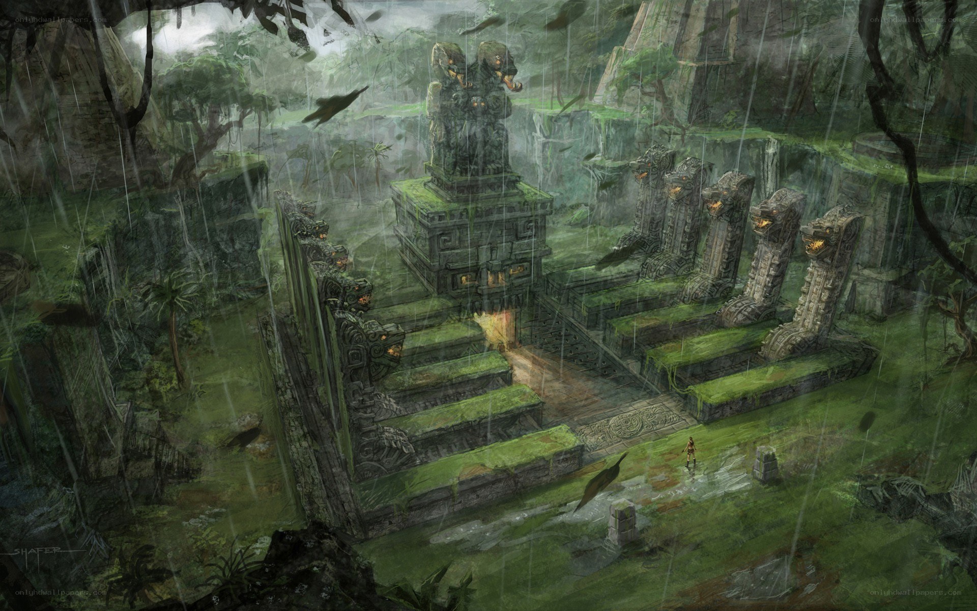ancient temple in jungle