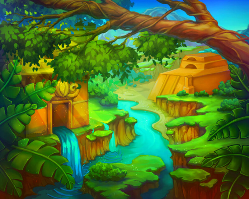 Ancient Temple in Jungle — Green, Serene, Afternoon