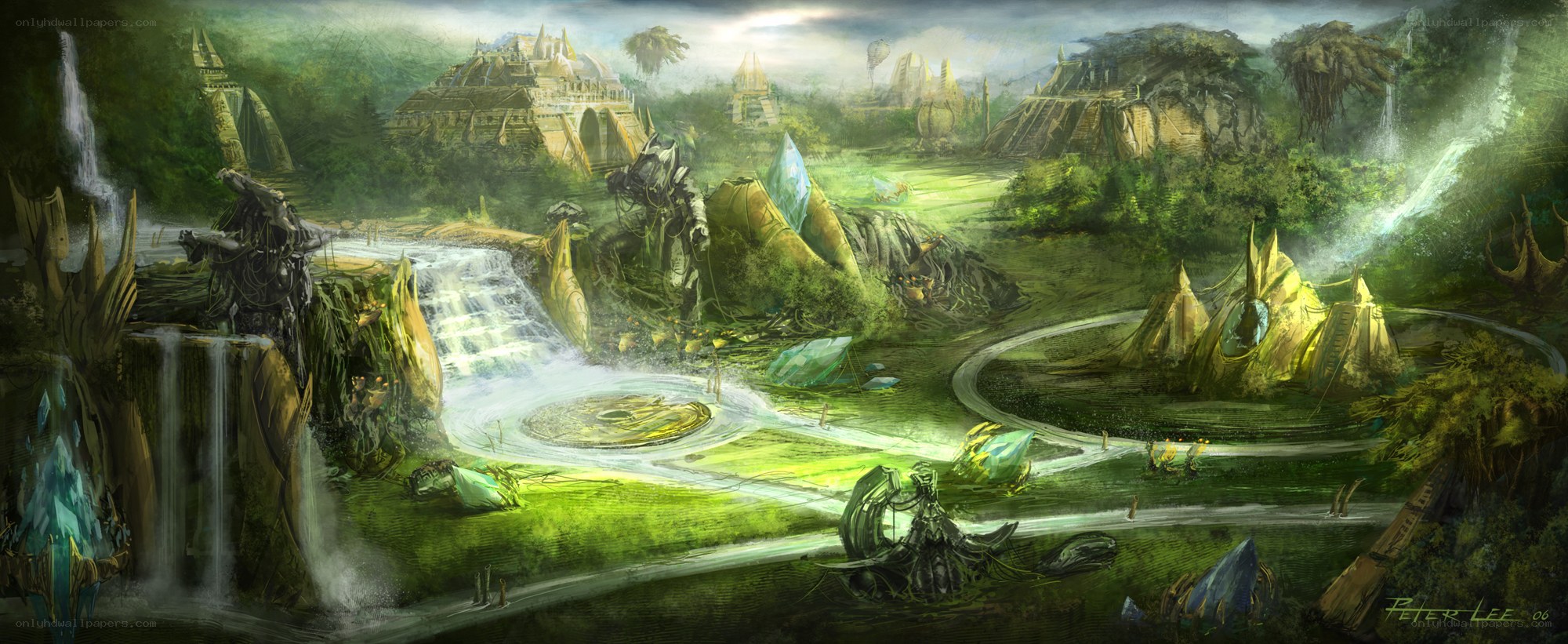 ancient temple in lush jungle