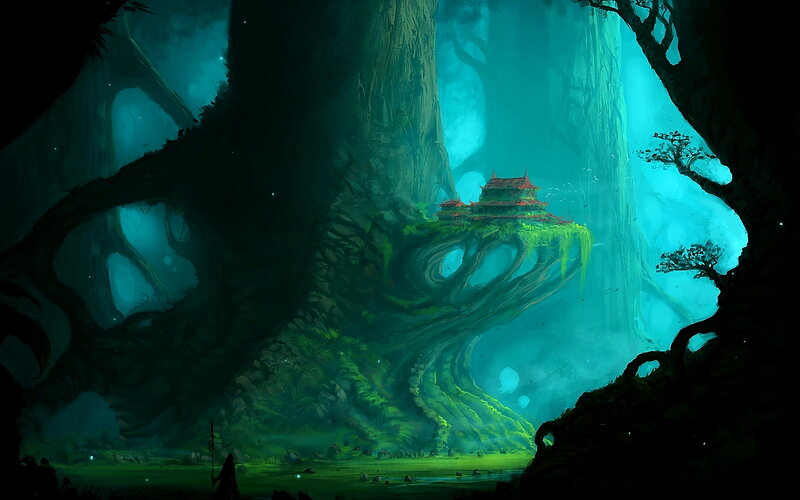 Ancient Temple in Tree
