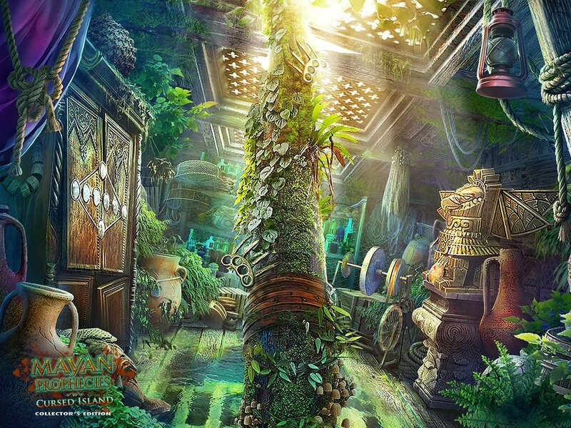 Ancient Temple Interior — Green