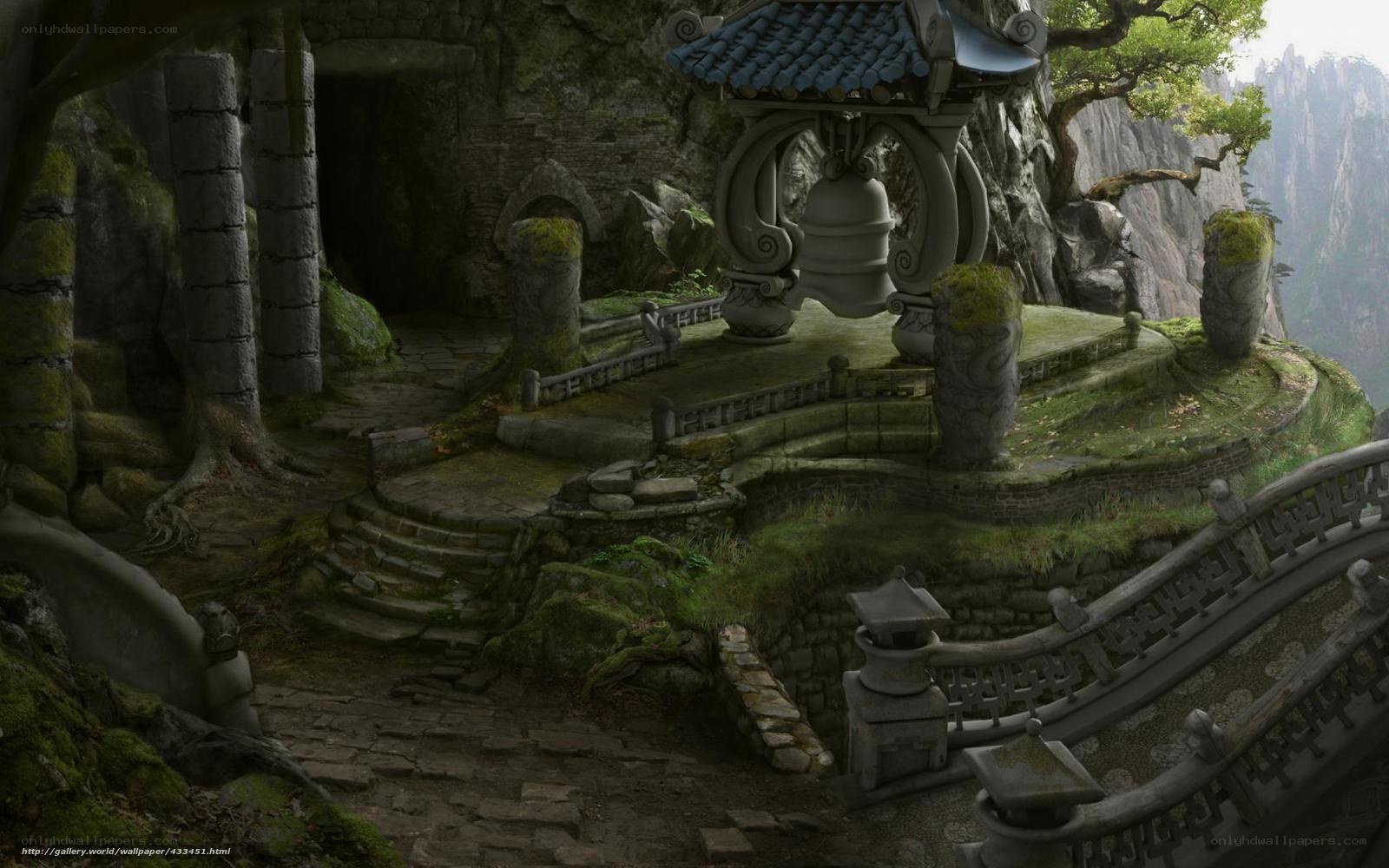 ancient temple on a cliff