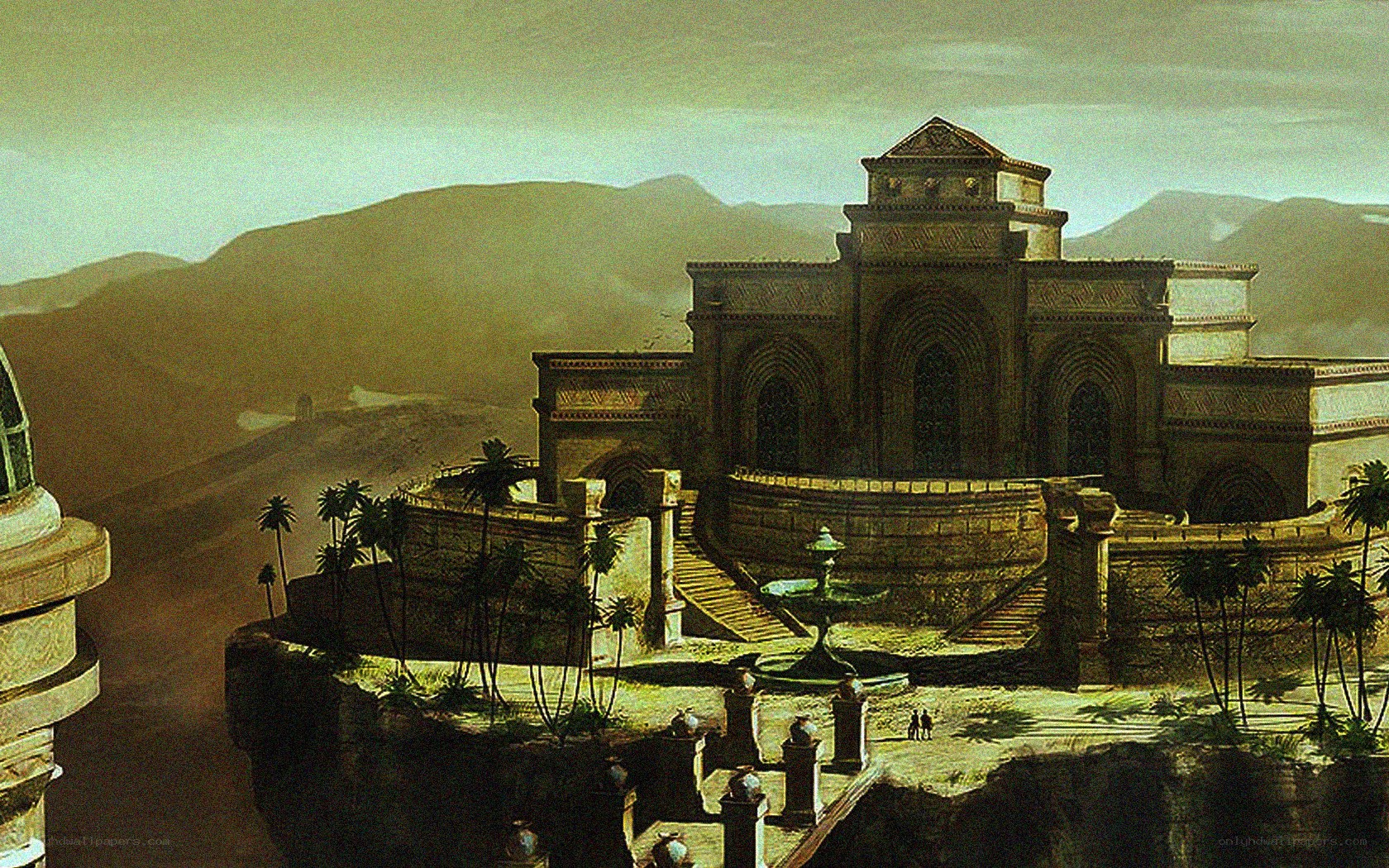 ancient temple on a cliff