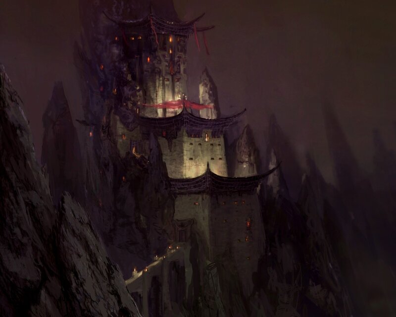 ancient temple on a cliff