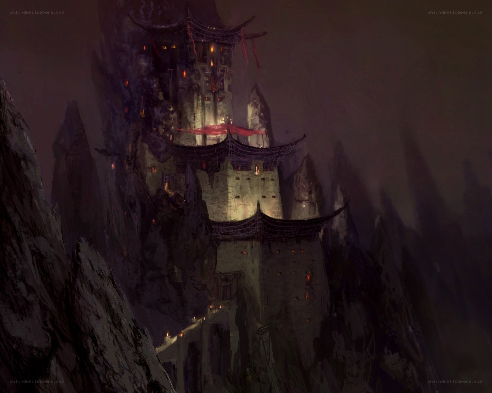 ancient temple on a cliff