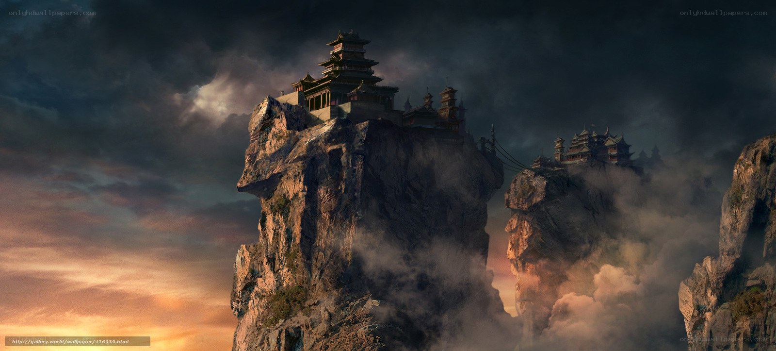 Ancient temple on a cliff