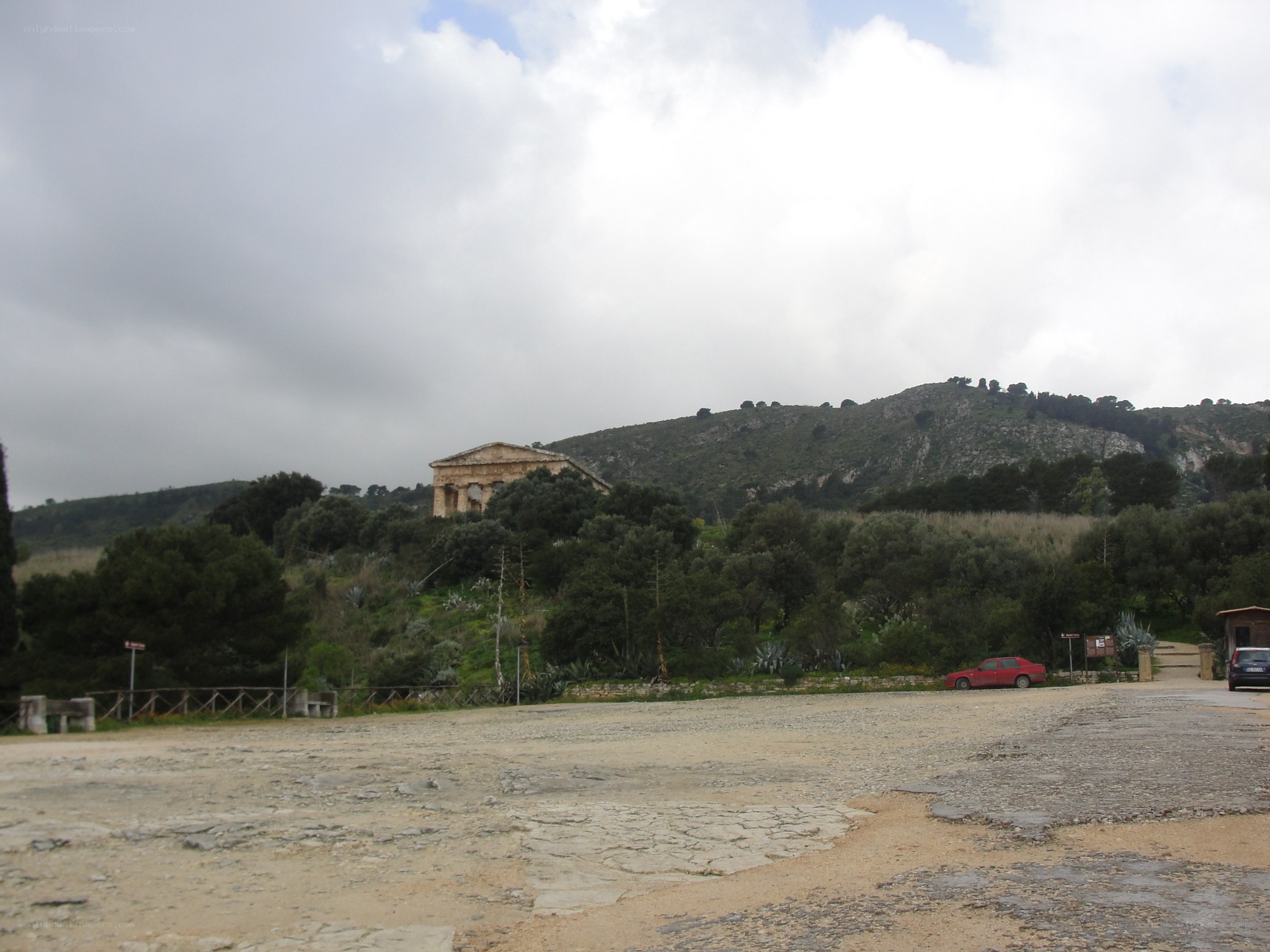 ancient temple on a hillside
