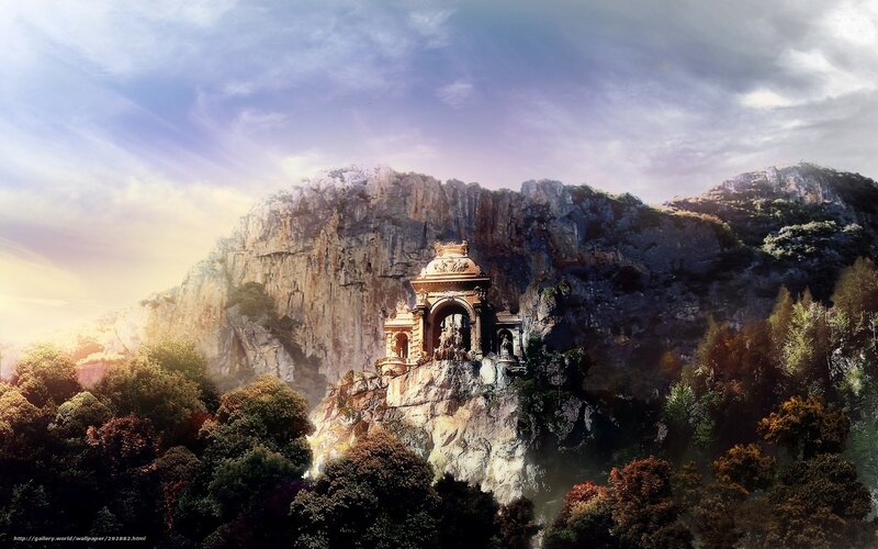 Ancient temple on a mountain