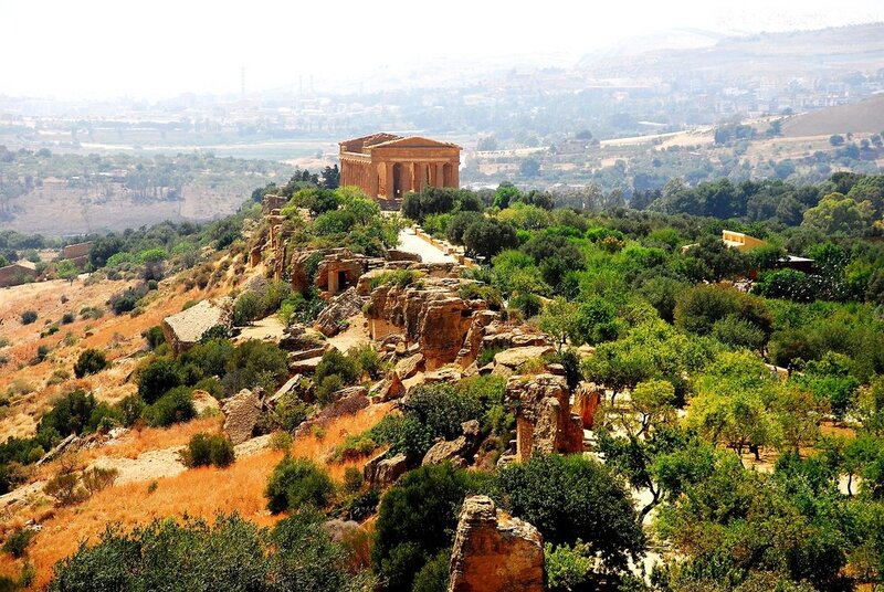 Ancient Temple on Hill — Green, Serene