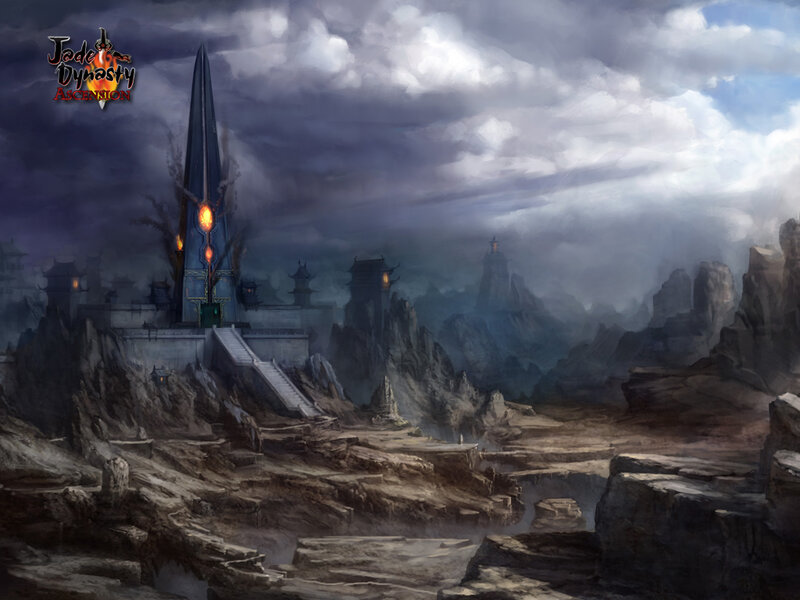 Ancient Temple on Mountain — Gray