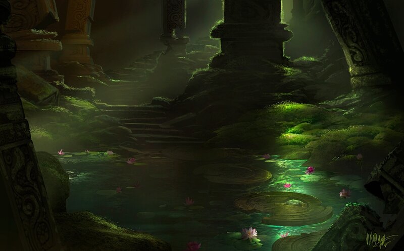 Ancient Temple Pond