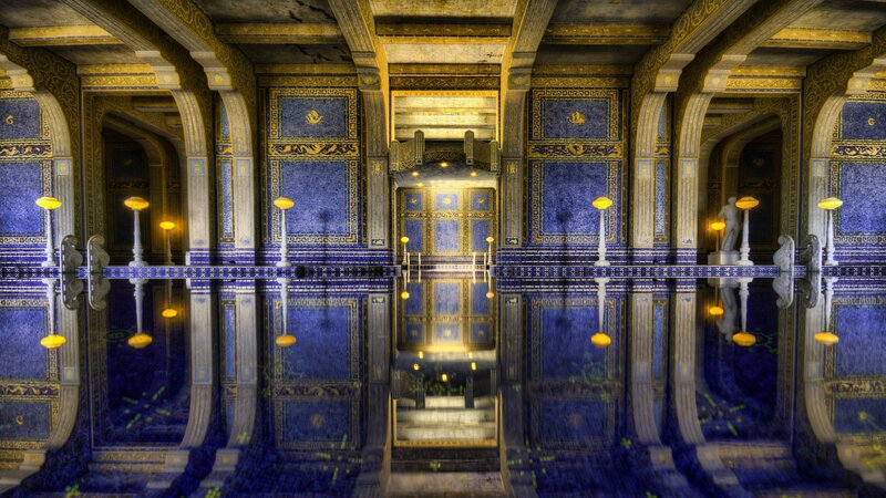 ancient temple pool