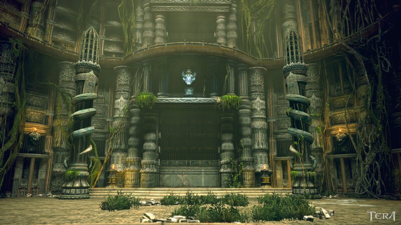 Ancient Temple Ruin — Gray