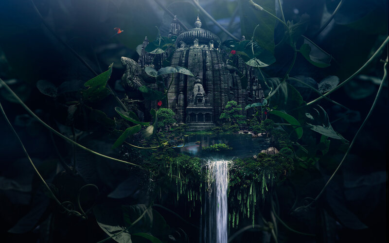 Ancient Temple Ruin — Green