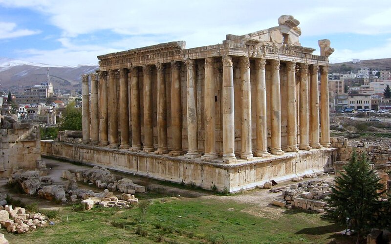 Ancient Temple Ruins — Beige