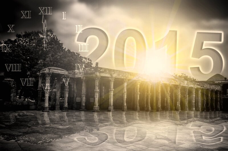 Ancient Temple Ruins — Black, Dramatic