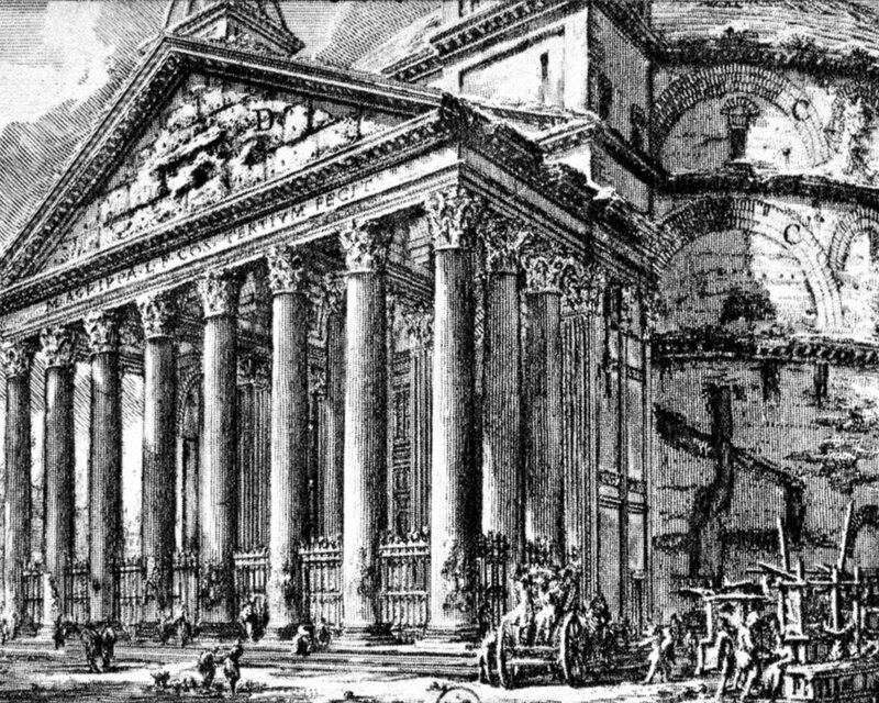 Ancient Temple Ruins — Black