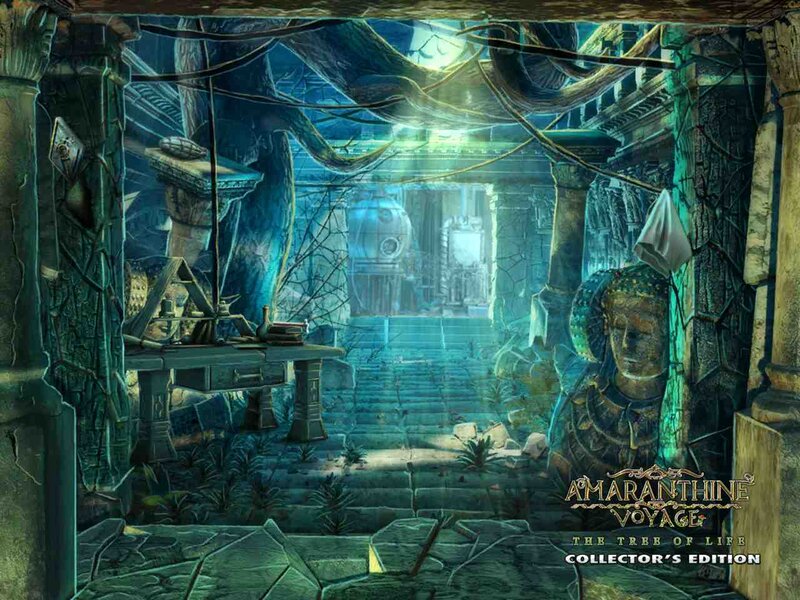 Ancient Temple Ruins — Blue, Mysterious