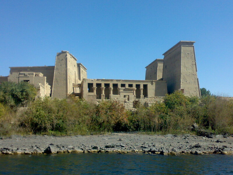 Ancient Temple Ruins — Blue, Serene, Afternoon