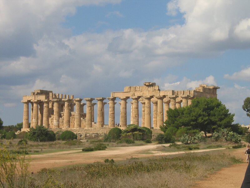 Ancient Temple Ruins — Blue, Serene