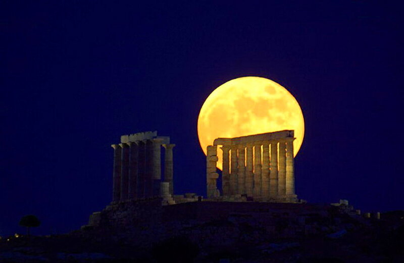 Ancient Temple Ruins — Blue