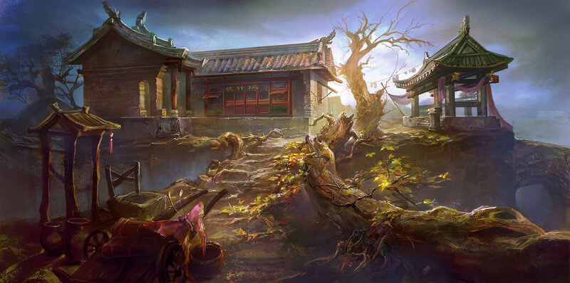 Ancient Temple Ruins — Brown, Dramatic, Autumn