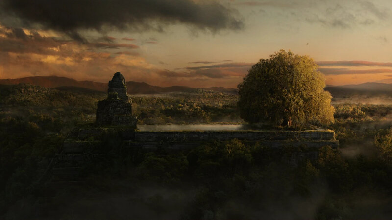 Ancient Temple Ruins — Brown, Dramatic, Sunset, 3d Render