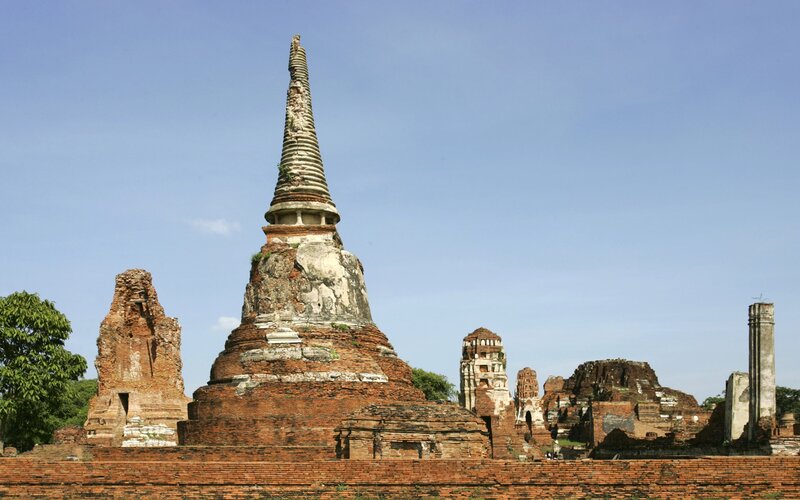 Ancient Temple Ruins — Brown, Serene, Afternoon, Photograph, Brick Structures