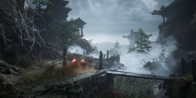 Ancient Temple Ruins — Gray, Atmospheric