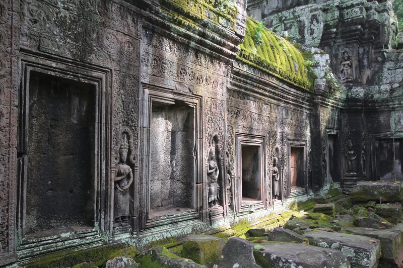 Ancient Temple Ruins — Gray, Serene, Afternoon, Photograph
