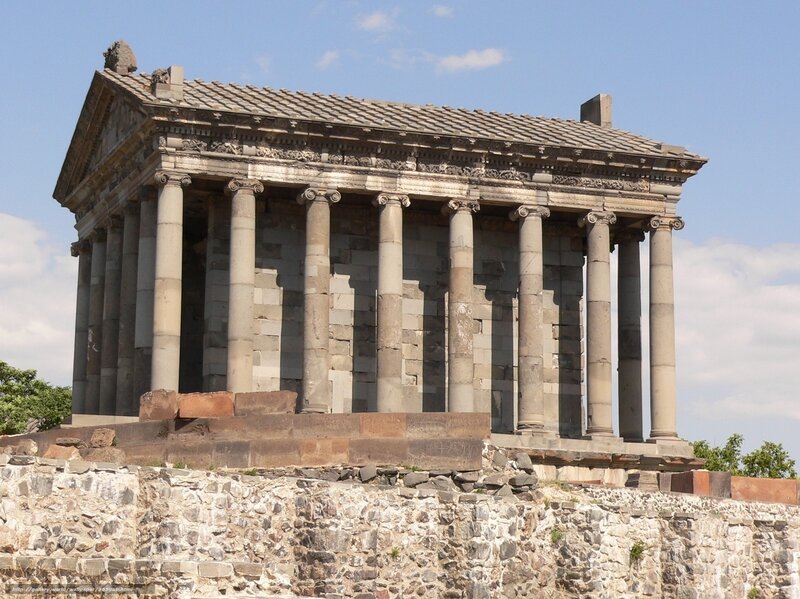 Ancient Temple Ruins — Gray, Serene, Afternoon
