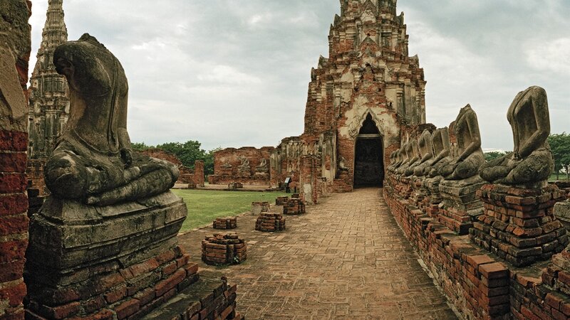 Ancient Temple Ruins — Gray