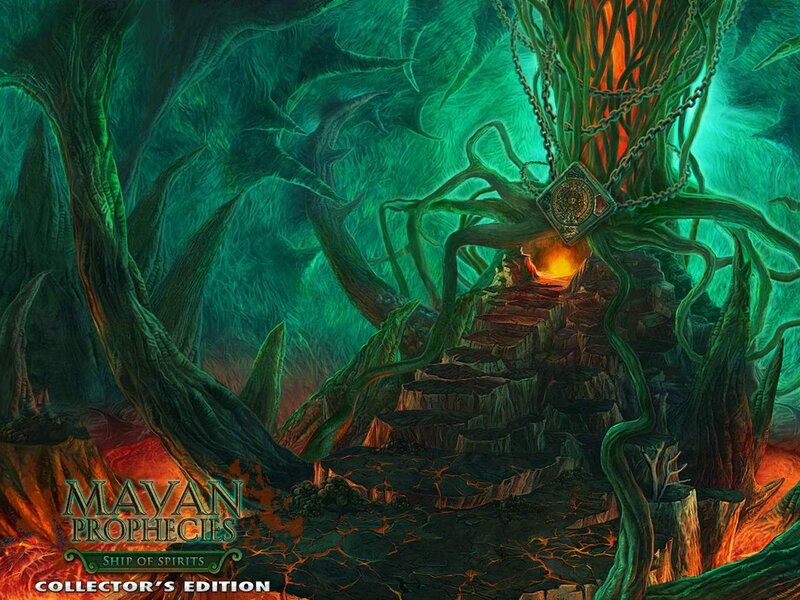 Ancient Temple Ruins — Green, Mysterious, Digital Art