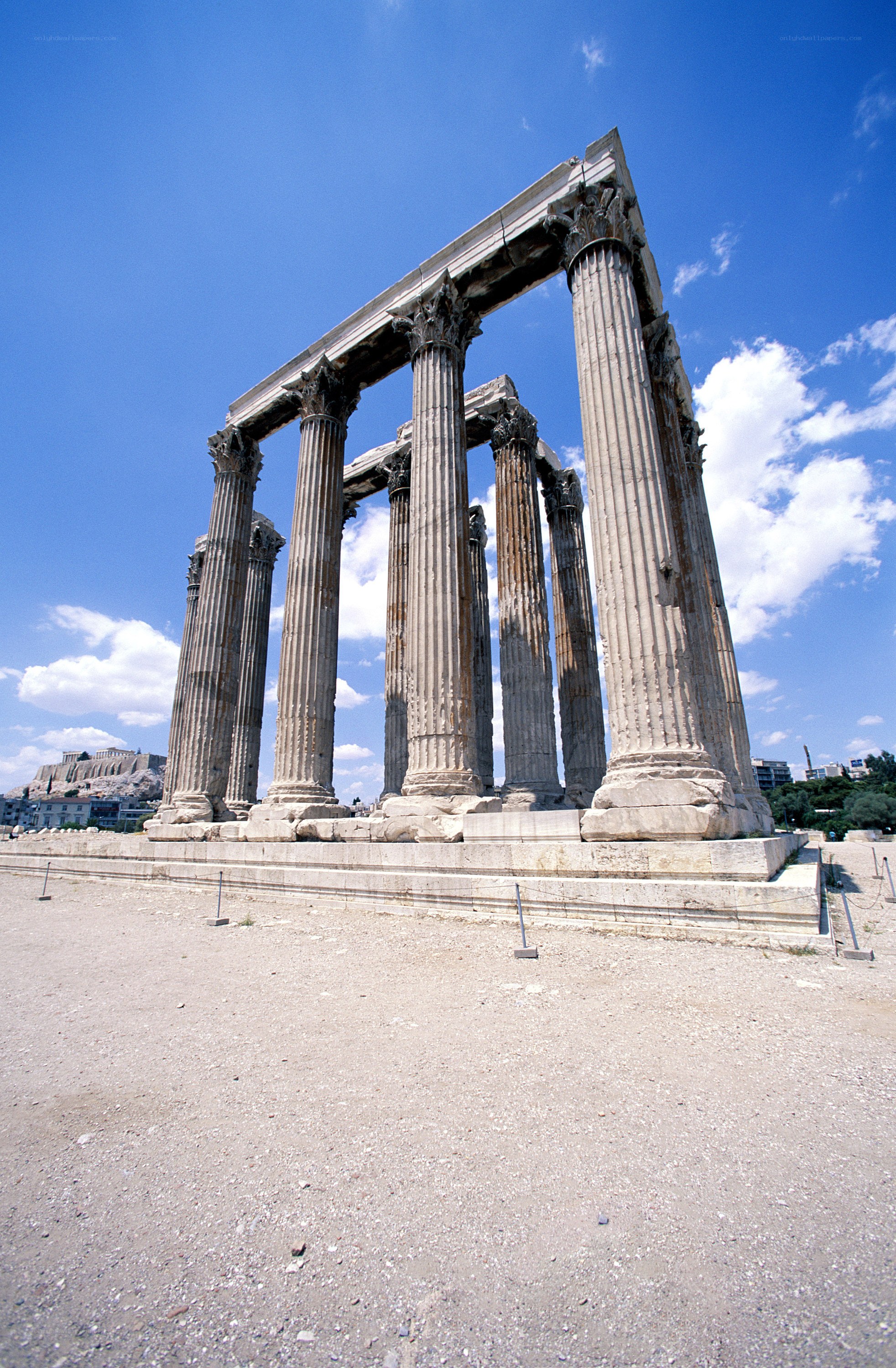 Ancient temple ruins in Athens