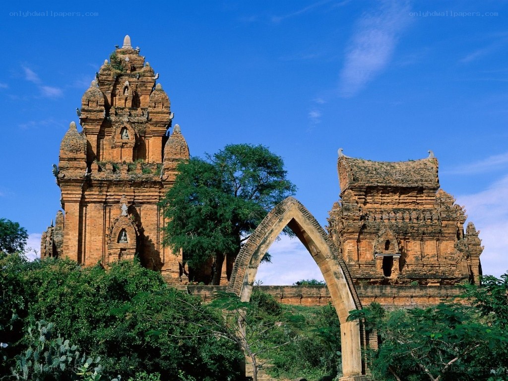 ancient temple ruins in vietnam
