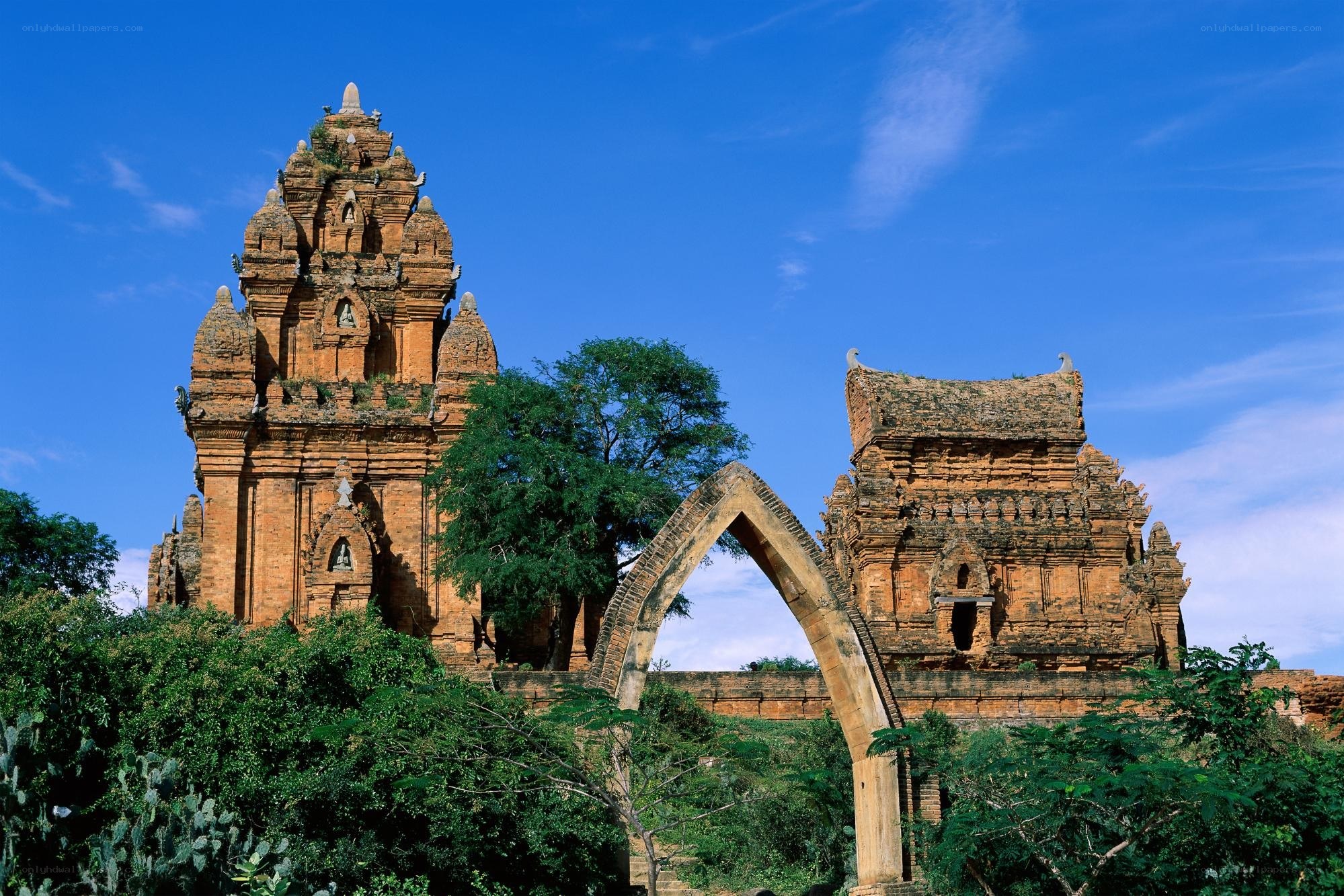 ancient temple ruins in vietnam