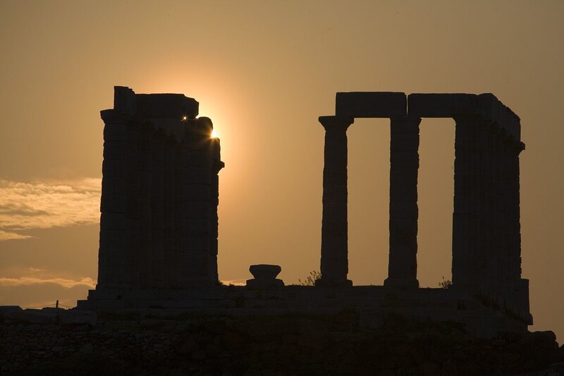Ancient Temple Ruins — Orange