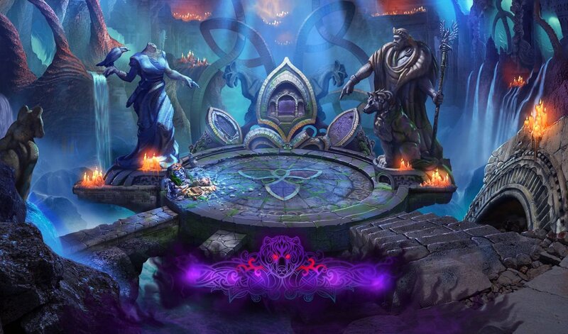 Ancient Temple Ruins — Purple, Mystical