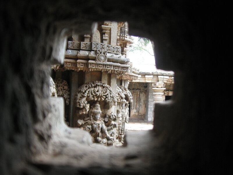 ancient temple sculpture view