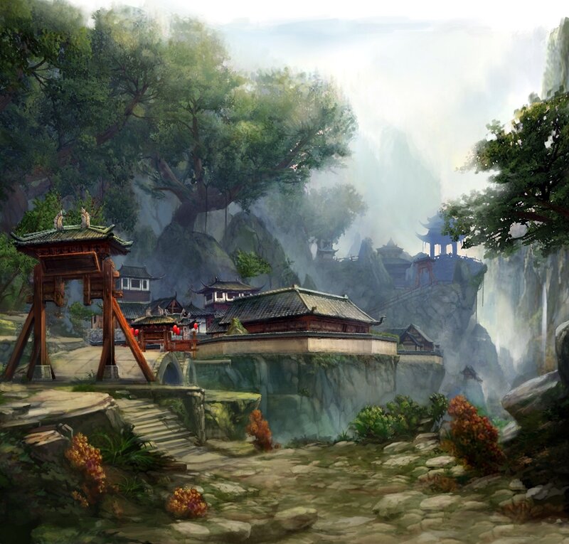 Ancient Temple Village — Green