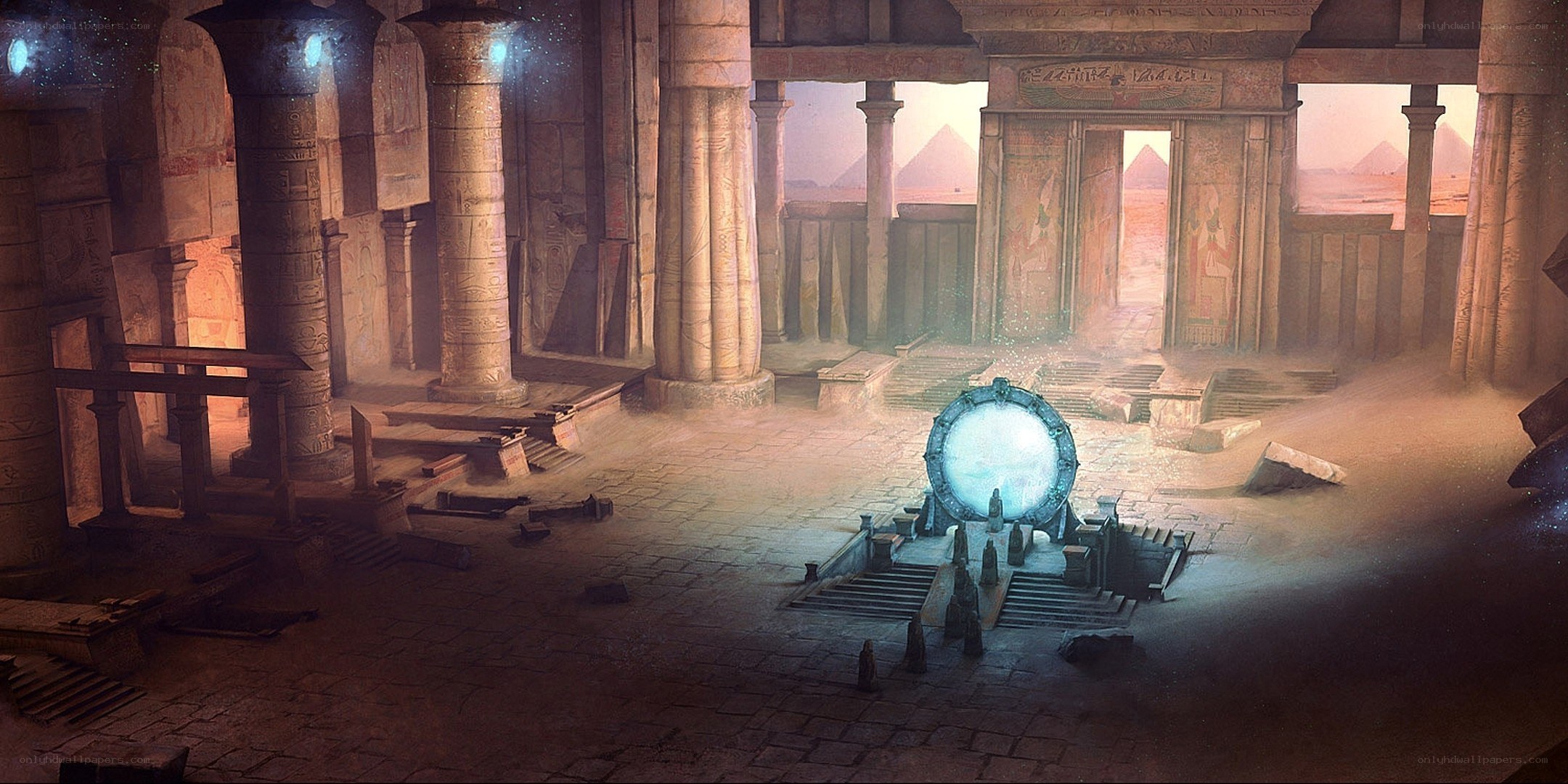 ancient temple with portal