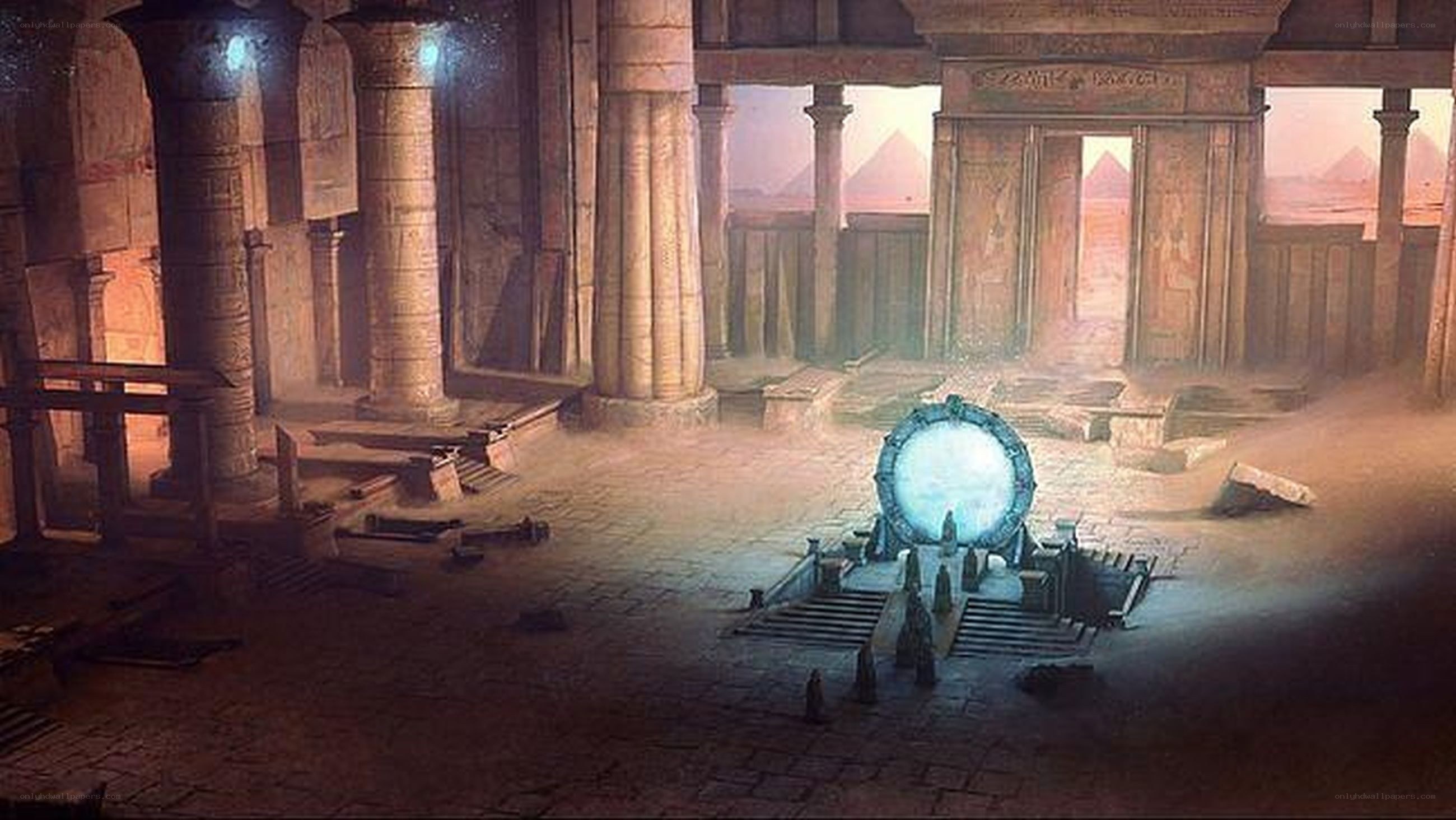 ancient temple with portal