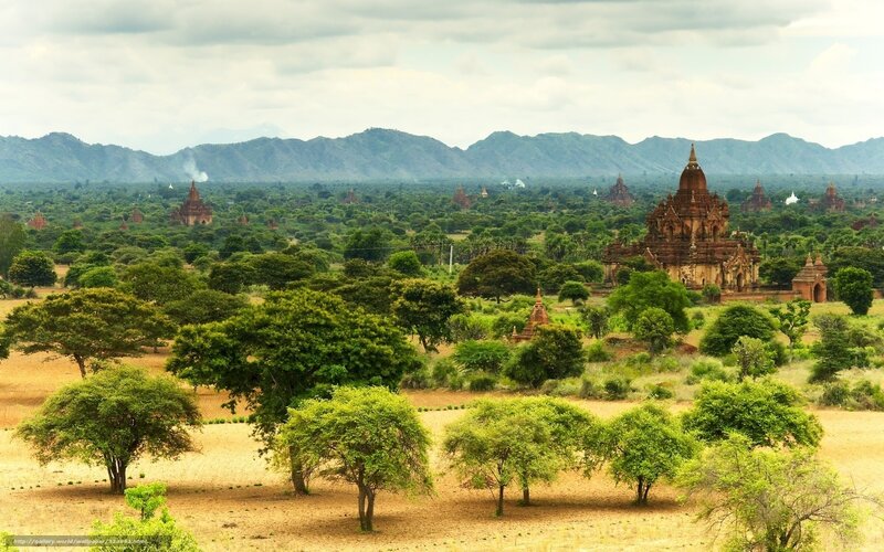 Ancient Temples in Field