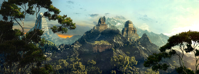 Ancient Temples in Mountains