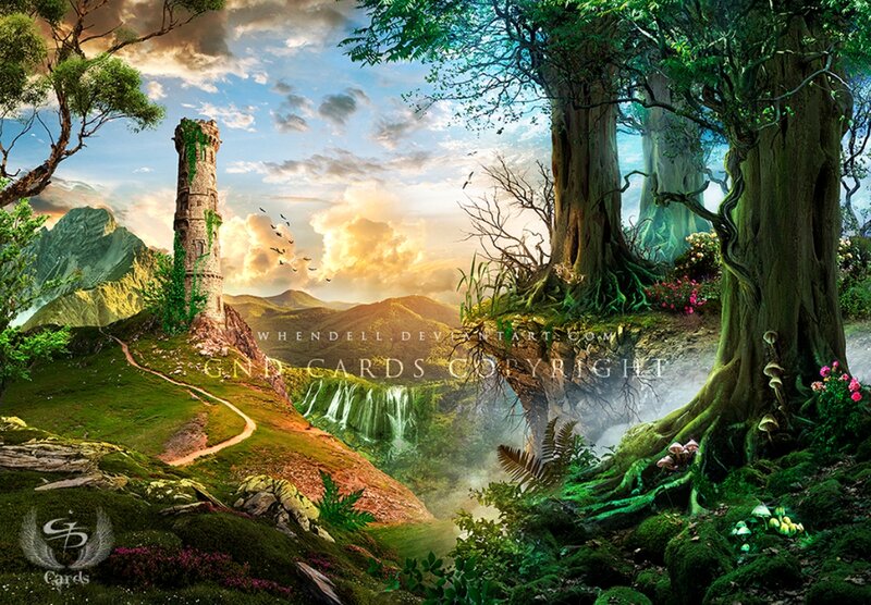 Ancient Tower in Forest
