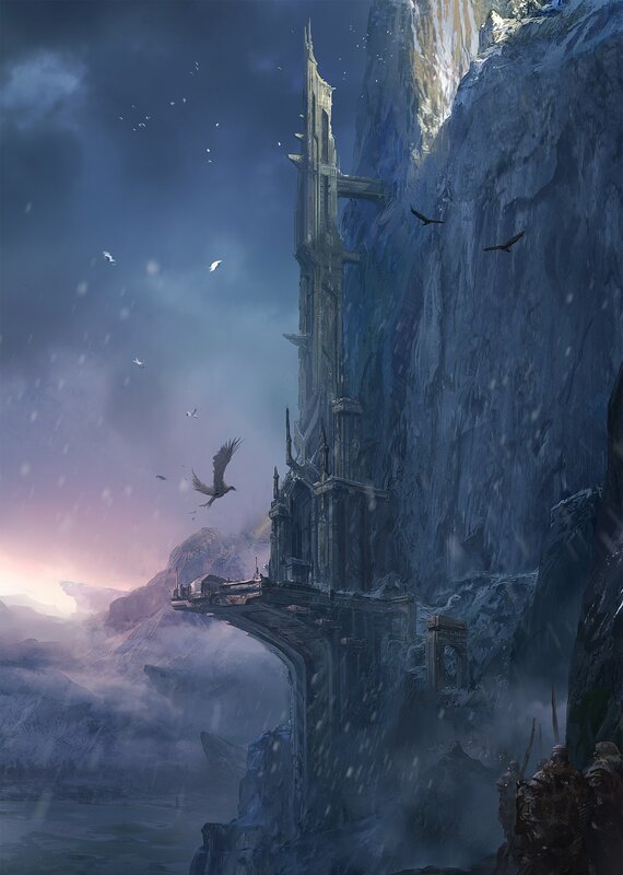 ancient tower on a cliff