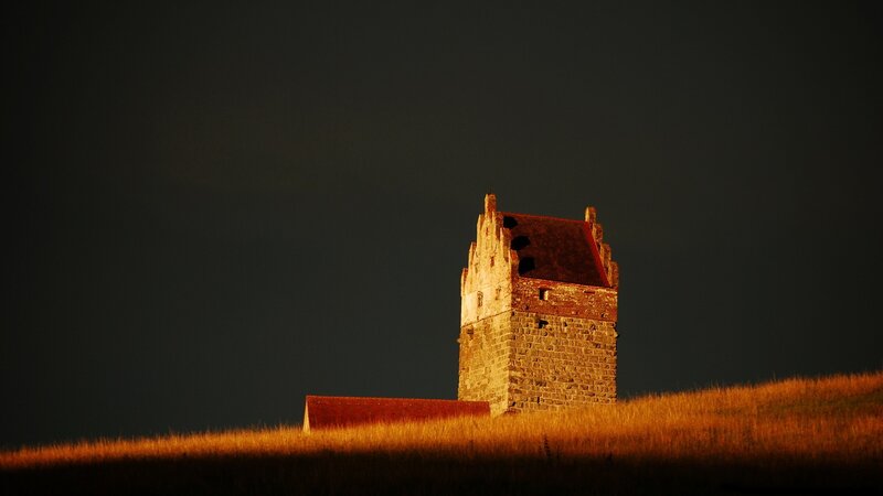 ancient tower on a hill