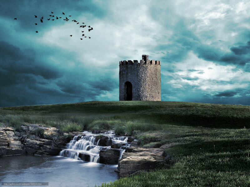Ancient tower on a hill